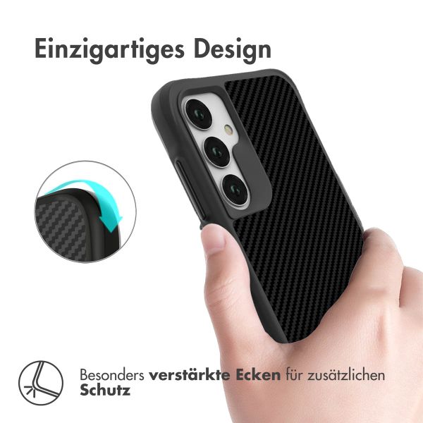 imoshion Rugged Hybrid Carbon Case für das Samsung Galaxy A25 (5G) - Black / Carbon