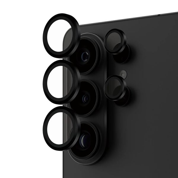PanzerGlass Kameraprotektor Hoops Optic Rings für das Samsung Galaxy S26 Ultra - Schwarz