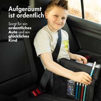 imoshion Reisetisch - Tablethalter Auto - 7 Aufbewahrungsfächer - Inklusive 2 Malvorlagen - Schwarz