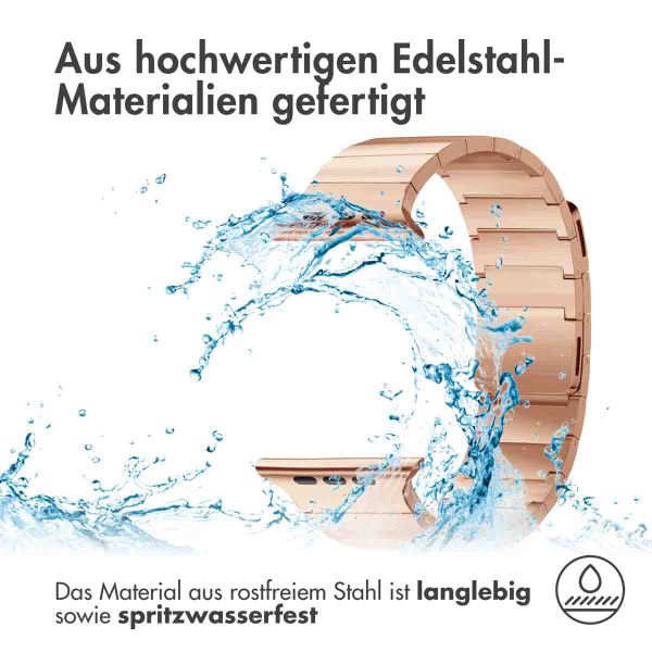 Selencia Edelstahl Magnetarmband für das Apple Watch Series 1-9 / SE - 38/40/41 mm / Series 10 - 42 mm - Rose Gold