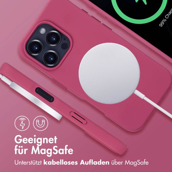 imoshion Color Backcover mit abnehmbarem Handykette und MagSafe Apple iPhone 16 Pro - Raspberry