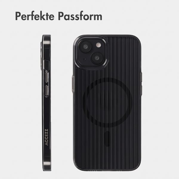 Accezz Lite Backcover mit MagSafe | Fluted | Apple iPhone 14 - Schwarz