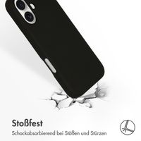 Accezz Liquid Silikoncase mit MagSafe für das Apple iPhone 16 Plus - Schwarz