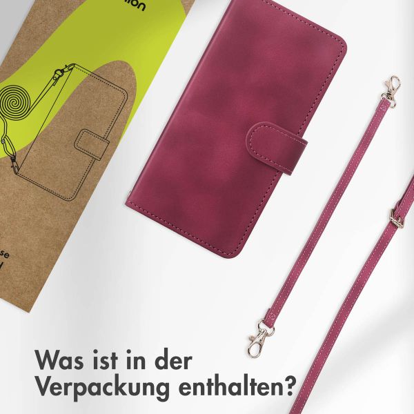 imoshion Klapphülle mit Kordel für das Samsung Galaxy A56 - Rot