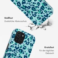 Selencia Vivid Tough Back Cover mit MagSafe für das iPhone 15 - Wild Spots Light Blue