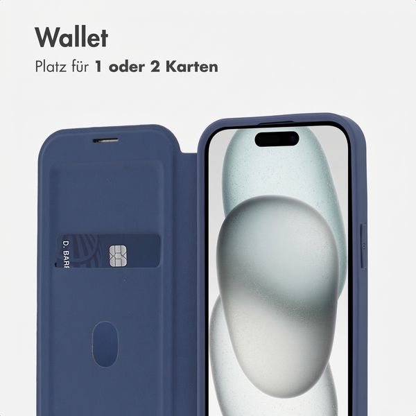 imoshion Transparente Bookcase mit MagSafe Apple iPhone 15 - Blau