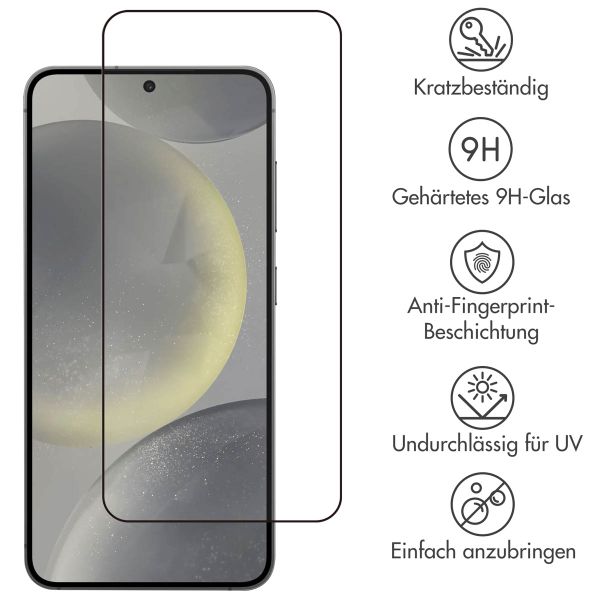 Accezz Full Cover Screen Protector aus gehärtetem Glas für das Samsung Galaxy S25 / S24