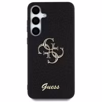 Guess 4G Metal Logo Back Cover mit Glitter für das Samsung Galaxy S25 Plus - Black
