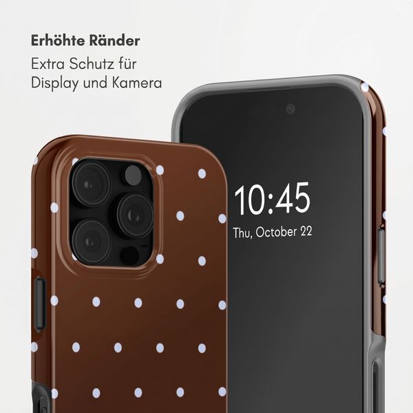 Selencia Vivid Rückabdeckung mit MagSafe Apple iPhone 16 Pro Max - Happy Dots Chocolate