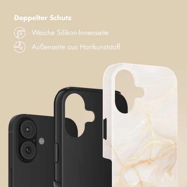 Selencia Vivid Back Cover Apple iPhone 17 - Golden Beige Marble