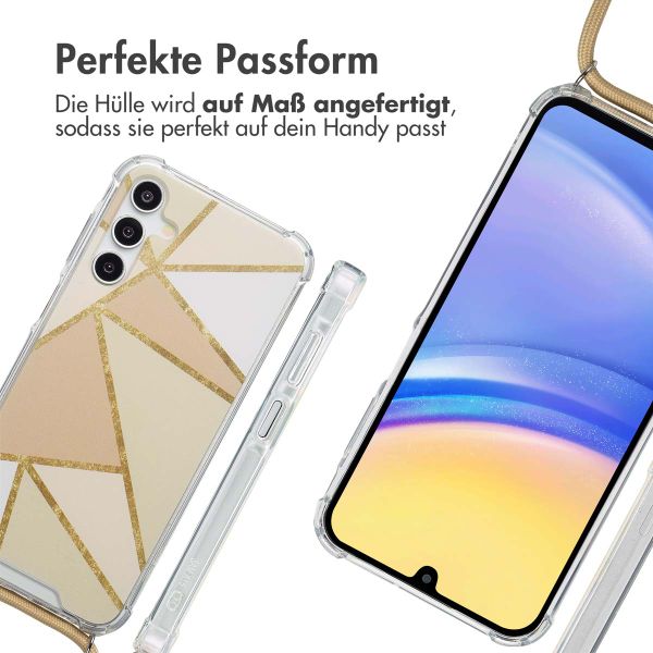 imoshion Design Hülle mit Band Samsung Galaxy A15 (5G) - Beige Graphic
