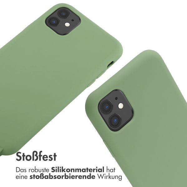 imoshion Silikonhülle mit Band für das iPhone 11 - Grün