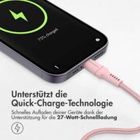 imoshion ﻿Lightning- auf USB-C-Kabel – nicht MFi-zertifiziert – Geflochtenes Gewebe – 2 m – Rosa