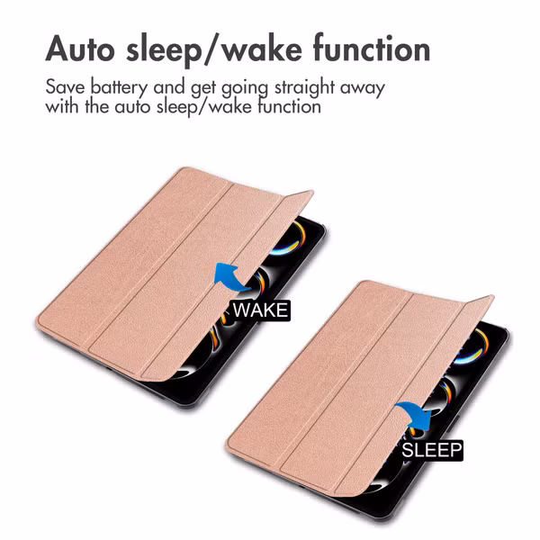 imoshion Trifold Klapphülle Apple iPad Pro 11 (2025) M5 / (2024) M4 - Rosé gold