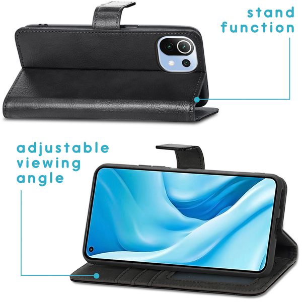 imoshion Luxuriöse Klapphülle Xiaomi Mi 11 Lite (5G/4G) / 11 Lite 5G NE - Schwarz