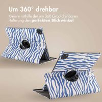 imoshion 360° drehbare Design Klapphülle iPad Air 13 Zoll (2025) M3 / (2024) M2 - White Blue Stripes