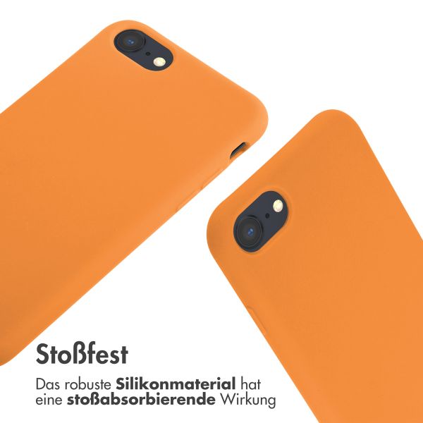 imoshion Silikonhülle mit Band für das iPhone SE (2022 / 2020) / 8 / 7 - Orange