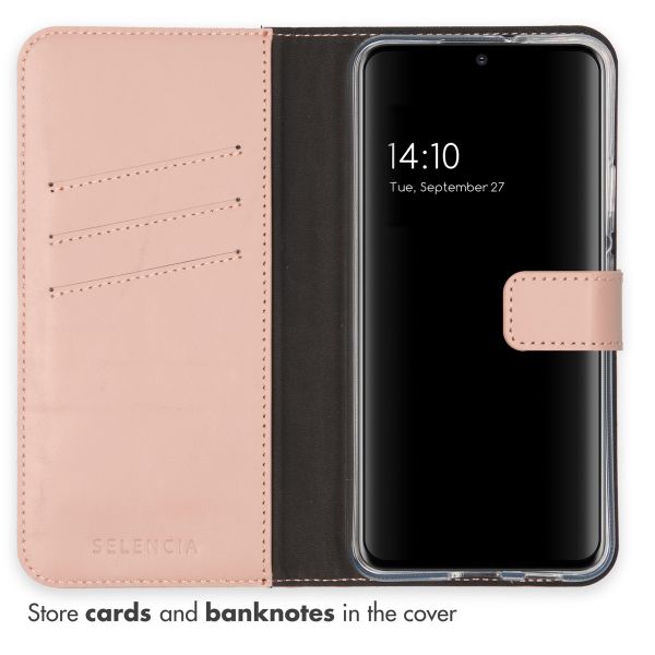 Selencia Echtleder Klapphülle für das Samsung Galaxy S22 Plus - Dusty Pink