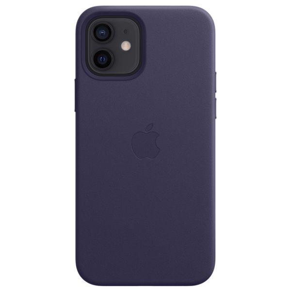 Apple Leder-Case MagSafe für Apple iPhone 12 (Pro) - Deep Violet
