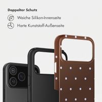 Selencia Vivid Back Cover Apple iPhone 17 Pro Max - Happy Dots Chocolate