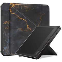 imoshion Design Klappbare Klapphülle Kobo Libra Colour - Black Marble