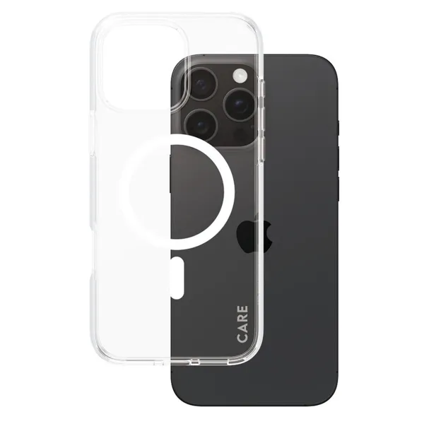 CARE by PanzerGlass Urban Combat Case MagSafe für das iPhone 16 Pro Max - Transparent / Weiß