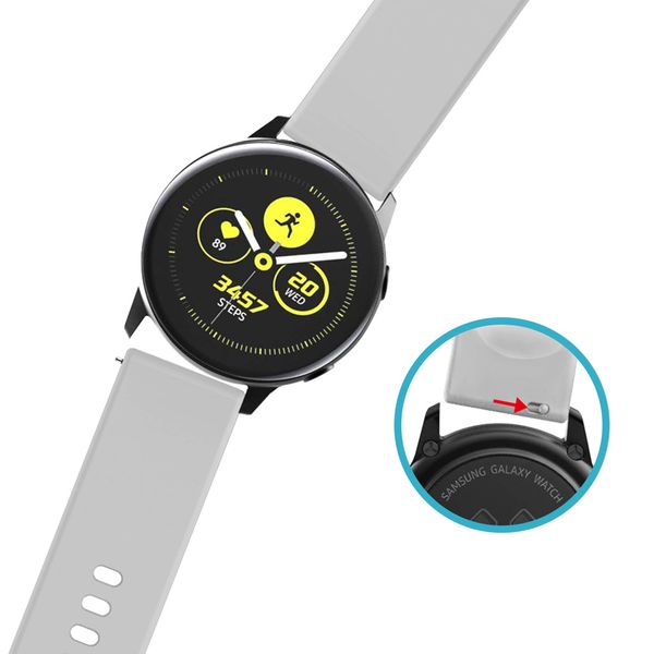 imoshion Silikonband für das  Samsung Galaxy Watch 4 / 5 / 6 / 7 / FE (20 mm) - Hellgrau