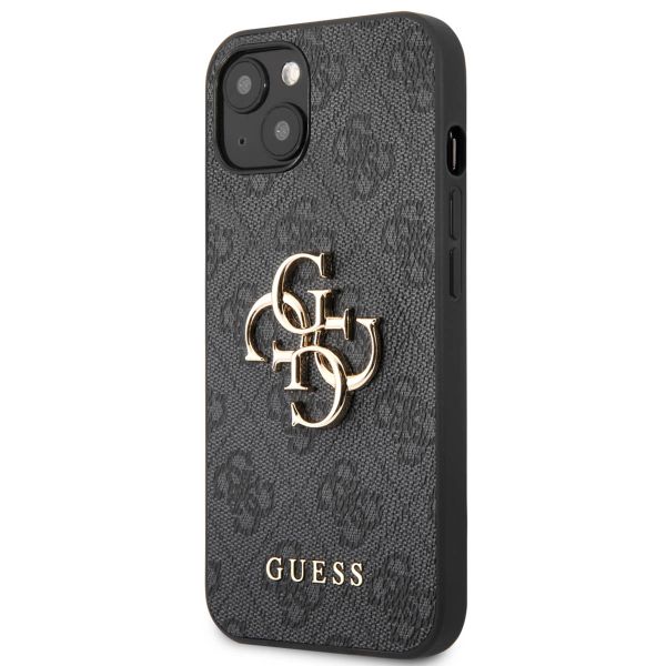 Guess 4G Metal Logo Back Cover für das iPhone 13 - Grau