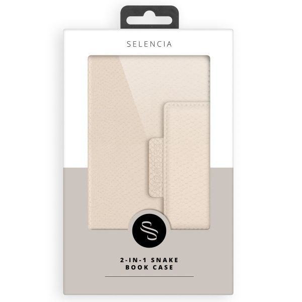 Selencia Klapphülle mit herausnehmbarem Backcover iPhone 13 - Weiß