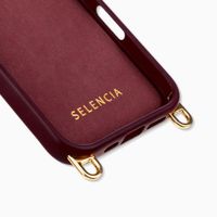Selencia Rivièra Backcover mit MagSafe mit abnehmbaren Haken Apple iPhone 16 Pro - Bold Burgundy