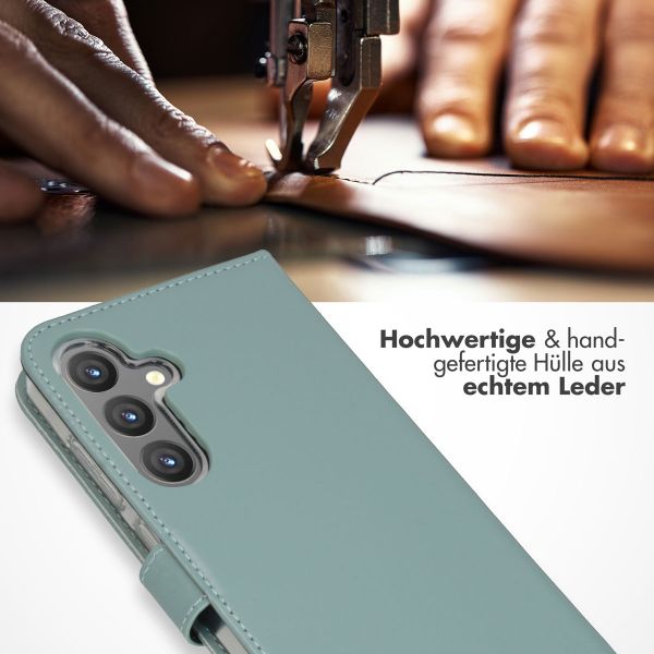 Selencia Echtleder Klapphülle Samsung Galaxy S24 Plus - Air Blue