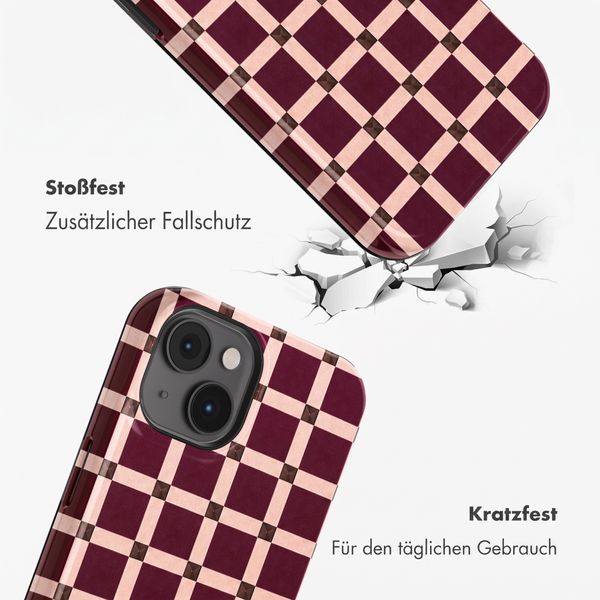 Selencia Vivid Rückabdeckung mit MagSafe Apple iPhone 14 - Check This Burgundy