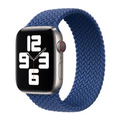 Apple Geflochtenes Solo Loop für das  Apple Watch | 44/45/46/49 mm - Größe 11 - Atlantic Blue