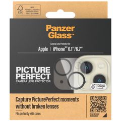 PanzerGlass Kameraprotektor aus Glas für das iPhone 15 / 15 Plus