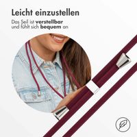 imoshion SilikonHülle mit Band Samsung Galaxy S24 - Dunkelrot