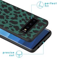 imoshion Design Hülle Samsung Galaxy S10 - Leopard - Grün / Schwarz