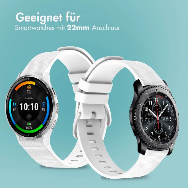 imoshion Sport-Silikonarmband mit Schnalle - Universelle 22 mm Anschluss - Weiß