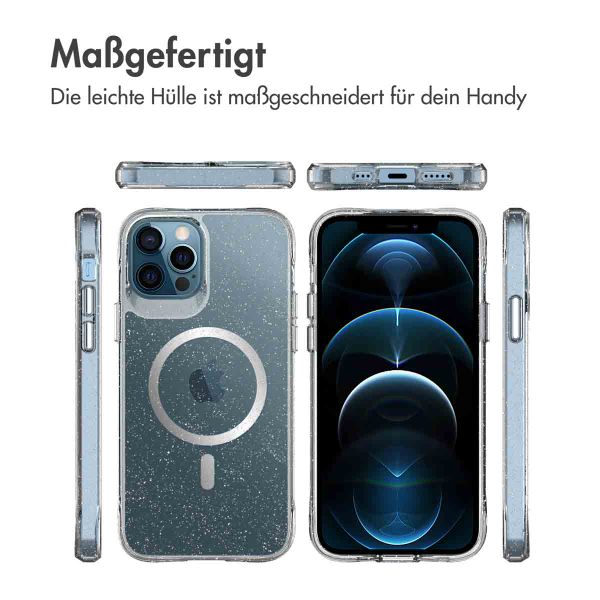 imoshion Glitzer Back Cover mit MagSafe für das iPhone 12 (Pro) - Silber