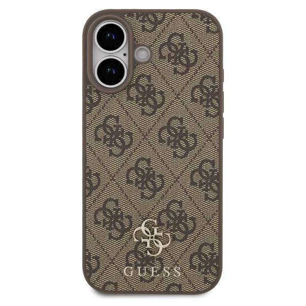 Guess 4G Metal Logo Back Cover MagSafe Apple iPhone 17 - Braun