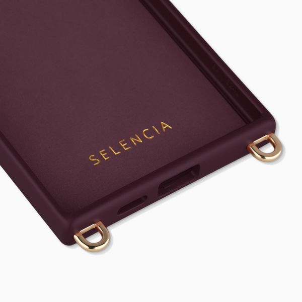 Selencia Rivièra Backcover mit MagSafe mit abnehmbaren Haken Samsung Galaxy S24 Ultra - Bold Burgundy