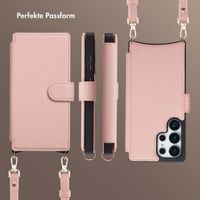 Selencia Riva Bookcase mit MagSafe und Handgelenkband Samsung Galaxy S25 Ultra - Old Pink