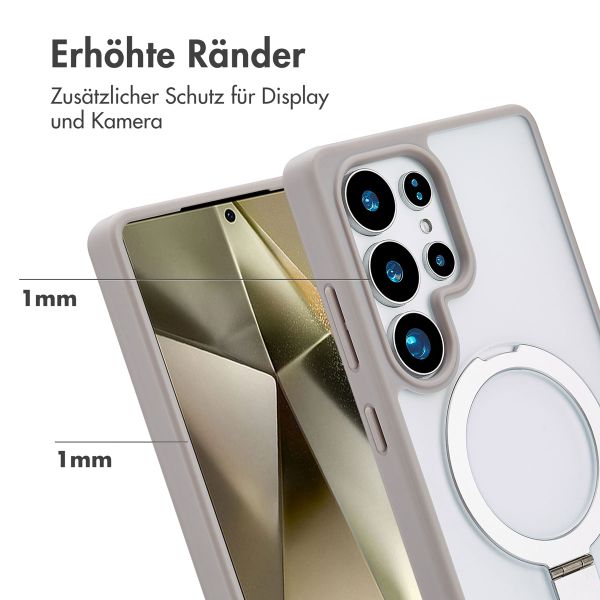 Accezz Ring Stand Backcover mit MagSafe Samsung Galaxy S25 Ultra - Grau