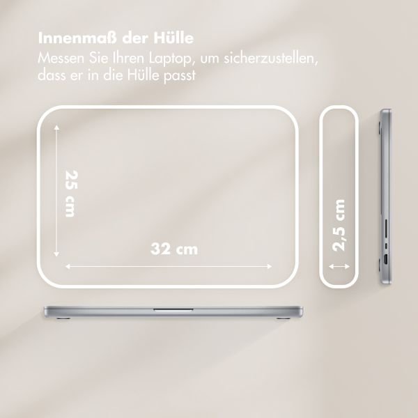 Selencia Teddy Laptop Hülle 13-14 Zoll - Laptop Sleeve - Black