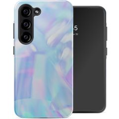 Selencia Vivid Back Cover Samsung Galaxy S23 - Holographic Blue Dream