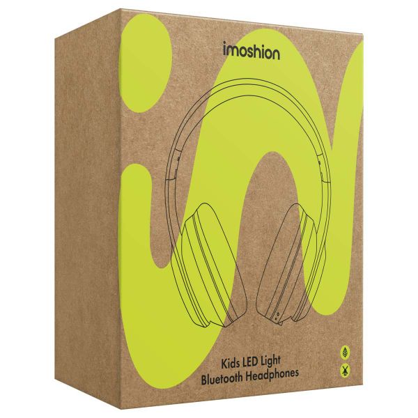 imoshion Kabellose Kinderkopfhörer LED Light - Dezibelbegrenzer - Mit AUX-Kabel - Rosa