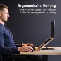 Accezz Laptophalter - Laptopständer - Verstellbar und zusammenklappbar - Schwarz
