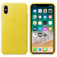 Apple Leder-Case Spring Yellow für das iPhone X