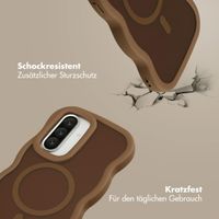 Selencia Wavy Backcover mit MagSafe Samsung Galaxy A36 / A56 - Mocha Brown