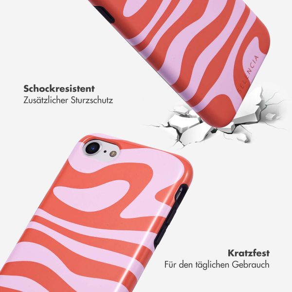 Selencia Vivid Tough Back Cover für das iPhone SE (2022 / 2020) / 8 / 7 / 6(s) - Dream Swirl Pink