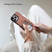 Selencia Nova Croco HandyHülle mit Kordel und Kartenhalter Samsung Galaxy A36 / A56 - Old Pink